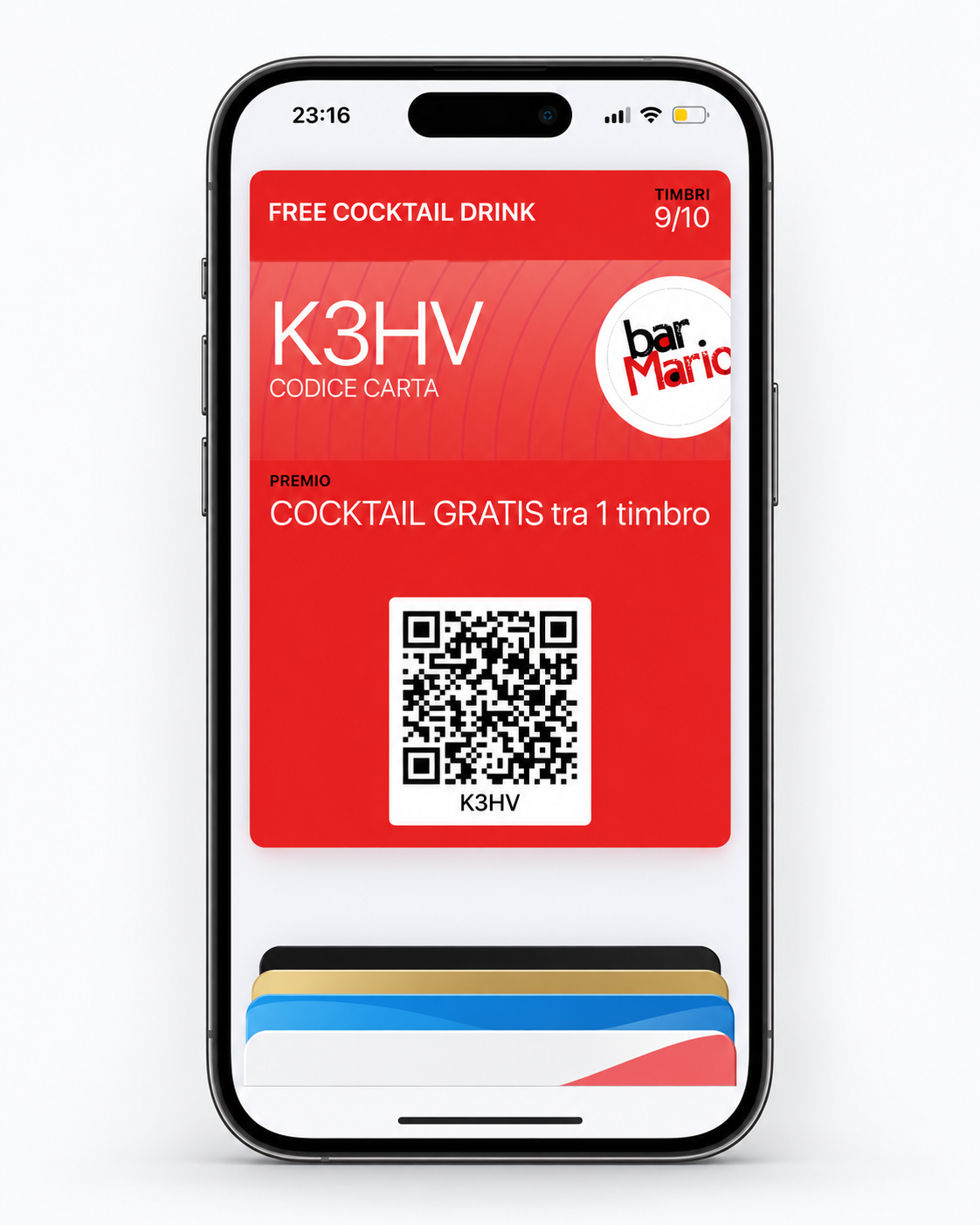Esempio fidelity card Wallet per bar